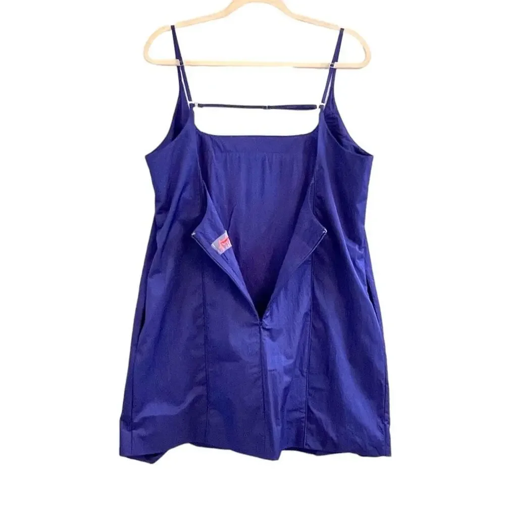 Free People Royal Blue Mini Slip Dress RARE